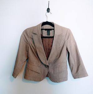 Brown grey blazer with button, Grace Elements size 4P